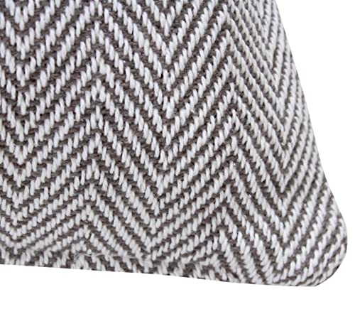 Fabstyles 100% Cotton Herringbone Throw and Cushions for Indoor/Outdoor Use Camping, BBQ's, Beaches, Everyday Blanket (Taupe, Throw (50"x60"))