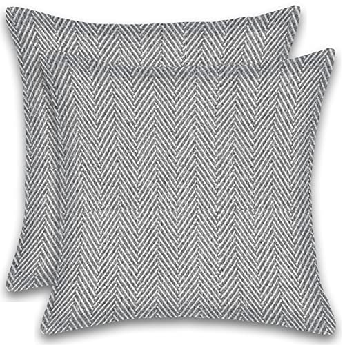 Fabstyles 100% Cotton Herringbone Throw and Cushions for Indoor/Outdoor Use Camping, BBQ's, Beaches, Everyday Blanket (Taupe, Throw (50"x60"))