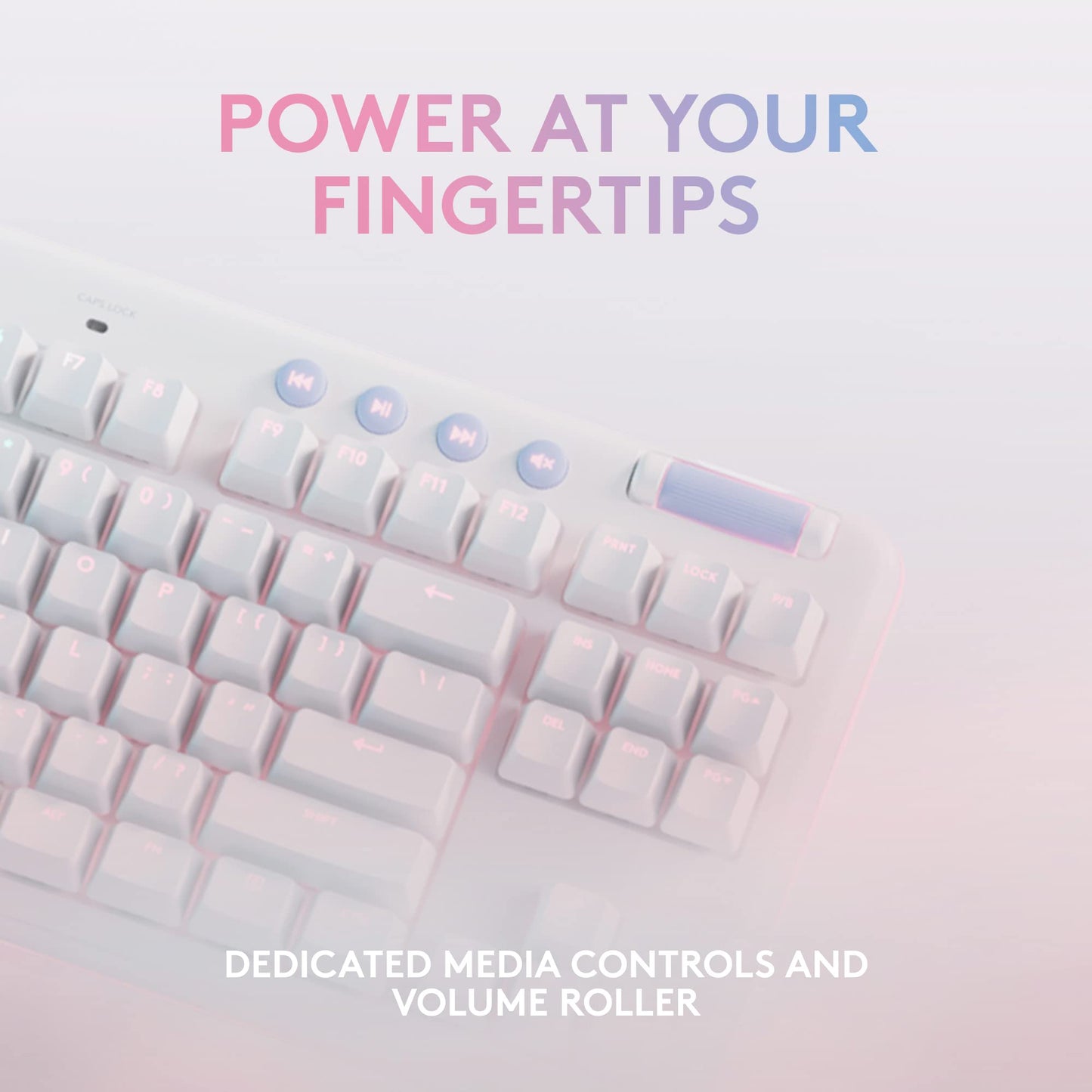 Logitech G713 Wired Mechanical Gaming Keyboard with LIGHTSYNC RGB Lighting, Tactile Switches (GX Brown), and Keyboard Palm Rest, PC and Mac Compatible, White Mist