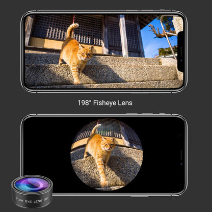 MIAO LAB 11 in 1 Phone Camera Lens Kit - Wide Angle Lens & Macro Lens+Fisheye Lens/ND32/kaleidoscope/CPL/Color Lens Compatible with iPhone Samsung Sony and Most of Smartphone