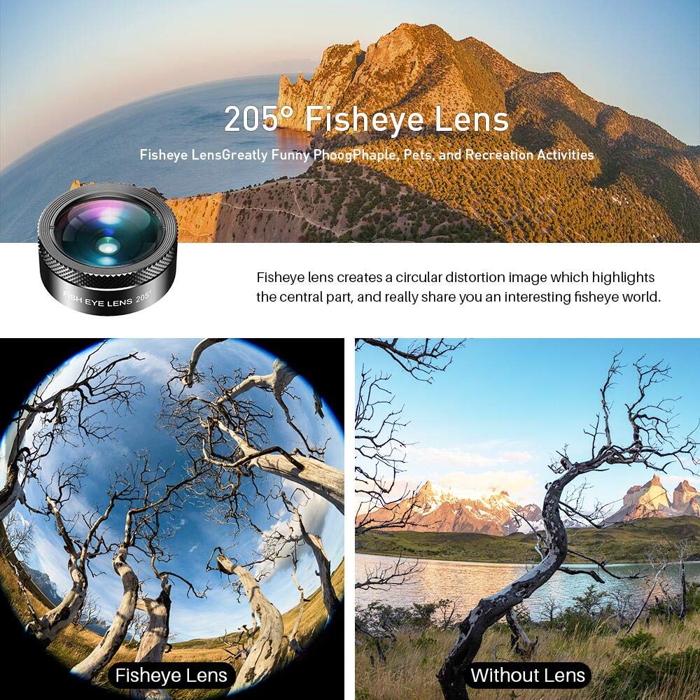 MIAO LAB 11 in 1 Phone Camera Lens Kit - Wide Angle Lens & Macro Lens+Fisheye Lens/ND32/kaleidoscope/CPL/Color Lens Compatible with iPhone Samsung Sony and Most of Smartphone